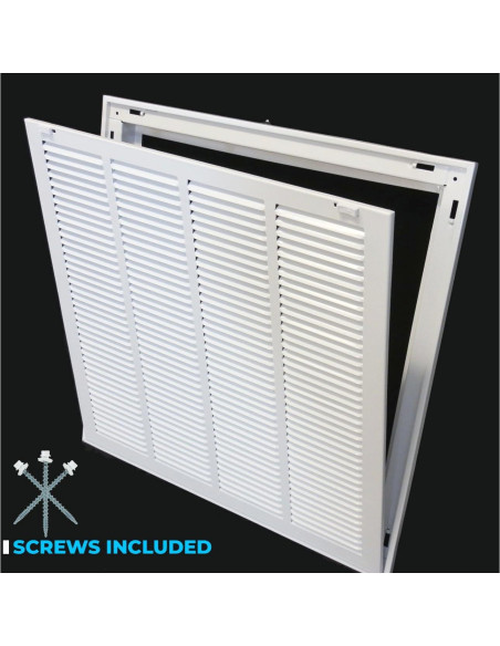 Rejilla de Filtro de Aire de Retorno 30x30 Acero HVAC Premium