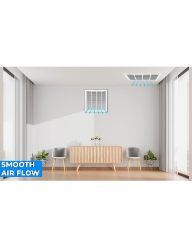 Rejilla de Filtro de Aire de Retorno 30x30 Acero HVAC Premium