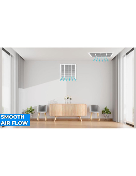 Rejilla de Filtro de Aire de Retorno 30x30 Acero HVAC Premium