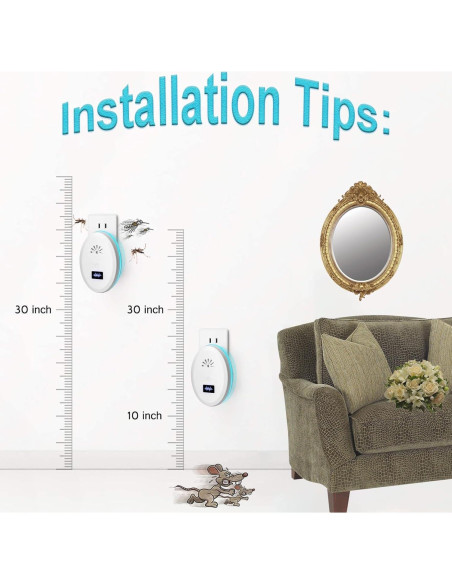 Repelente Ultrasónico de Plagas BEIJIXI - Paquete de 4 Unidades