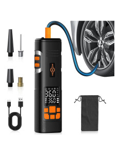 Compresor de Aire Portátil Aneson XM-8021 150 PSI con Luz LED