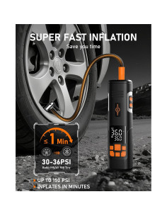 Compresor de Aire Portátil Aneson XM-8021 150 PSI con Luz LED 2