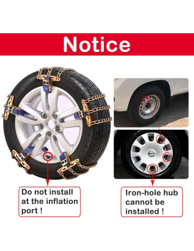 Cadenas Antideslizantes para Neumáticos Unilove - Mediano 195-225mm