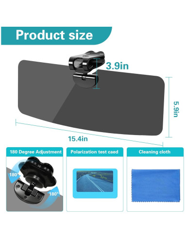 Extensor de Visera Solar Polarizado LJYGOVE CAR01 39.1x15cm