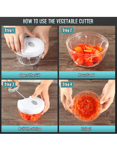 Escurridor de Ensalada CherHome 2.37L con Picadora Manual