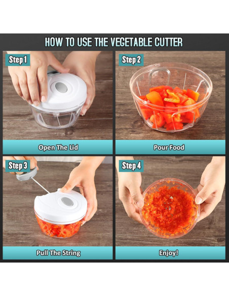 Escurridor de Ensalada CherHome 2.37L con Picadora Manual Escurridor de Ensalada CherHome 2.37L con Picadora Manual