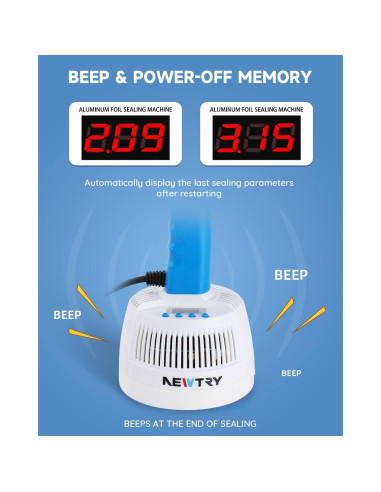 Sellador por Inducción NEWTRY 20-100mm 800W 220V Manual