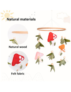 Móvil de Bebé Bosque Sweety Baby Hongo 22.86x49.78cm 2