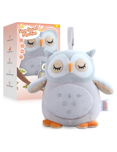 Máquina de Sonido para Bebés FUNYKICH Búho Recargable 12 Sonidos