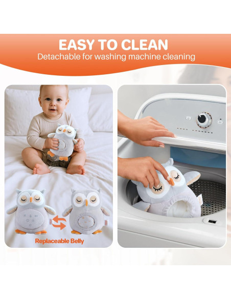 Máquina de Sonido para Bebés FUNYKICH Búho Recargable 12 Sonidos