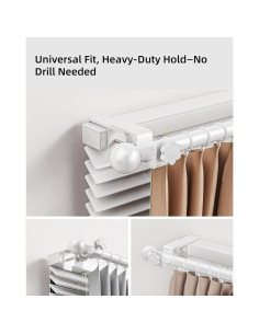 Soporte de Varilla de Cortina Montado por Fuera Onneka 1.3-5 cm Sin Taladro 2