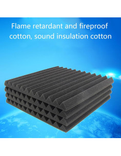 Panel Acústico 30x30cm Negro ABS JinGuoZiLP - Aislante Sonido 2