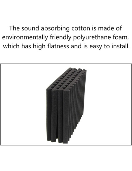 Panel Acústico 30x30cm Negro ABS JinGuoZiLP - Aislante Sonido