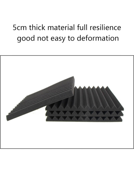 Panel Acústico 30x30cm Negro ABS JinGuoZiLP - Aislante Sonido