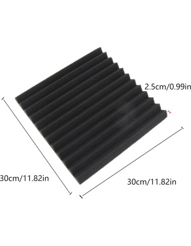 Panel Acústico 30x30cm Negro ABS JinGuoZiLP - Aislante Sonido