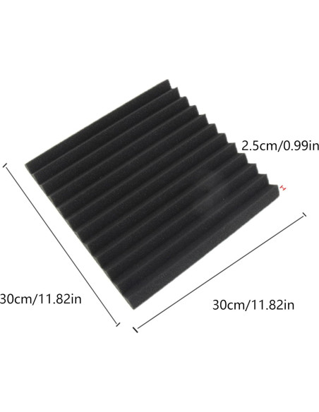 Panel Acústico 30x30cm Negro ABS JinGuoZiLP - Aislante Sonido