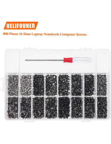 Kit de Tornillos de Reemplazo HELIFOUNER 800 Piezas para SSD y Electrónica