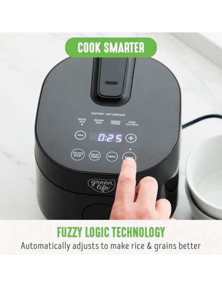 Arrocera Digital GreenLife 4 Tazas Cerámica Antiadherente