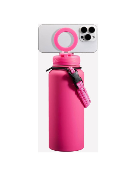 Botella de Agua ZTAR 0.95L Acero Inoxidable Aislada Rosa