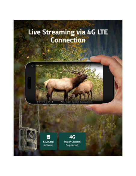 Cámara de Caza 4G LTE Camovue Talon Pro con Batería y SD 64GB