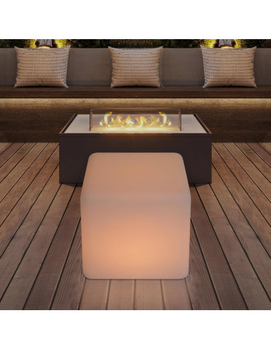 Silla Cubo LED Recargable Blisiour 30 cm Control Remoto