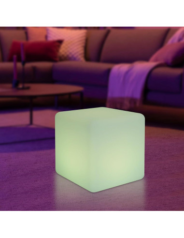 Silla Cubo LED Recargable Blisiour 30 cm Control Remoto