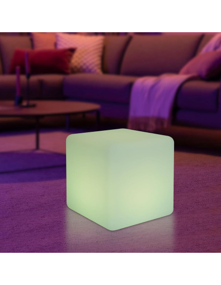 Silla Cubo LED Recargable Blisiour 30 cm Control Remoto