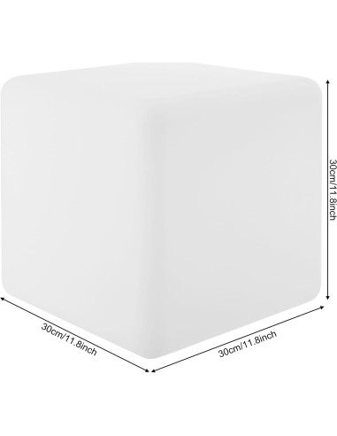 Silla Cubo LED Recargable Blisiour 30 cm Control Remoto