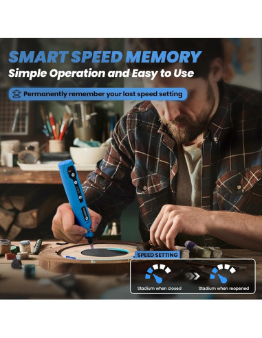 HARDELL Mini Herramienta Rotativa Inalámbrica 3.7V con 69 Accesorios