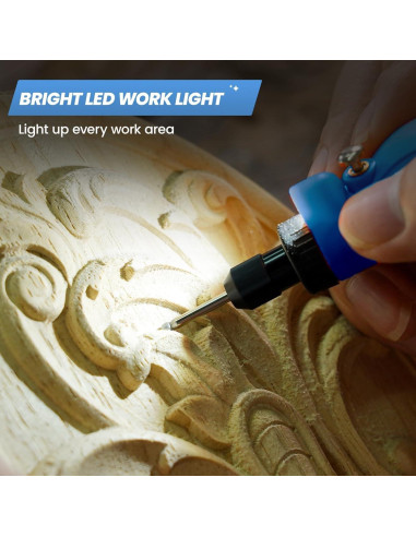 HARDELL Mini Herramienta Rotativa Inalámbrica 3.7V con 69 Accesorios