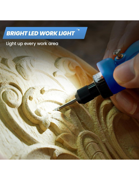 HARDELL Mini Herramienta Rotativa Inalámbrica 3.7V con 69 Accesorios