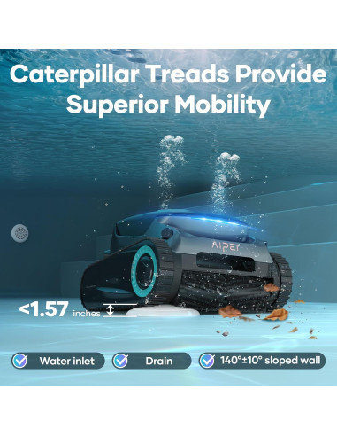 Limpiador de Piscinas Robótico AIPER Scuba S1 Pro 5L Batería