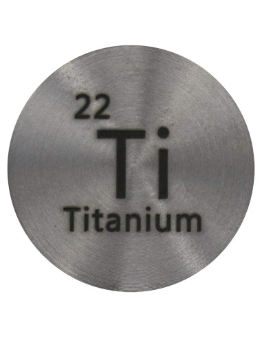 Disco de Titanio Puro 24.26mm 99.7% para Experimentos