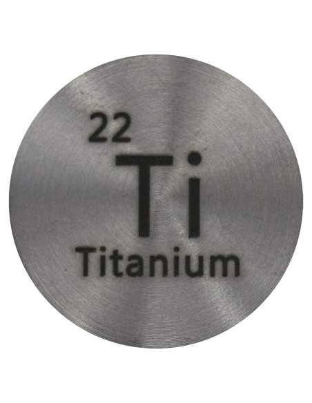 Disco de Titanio Puro 24.26mm 99.7% para Experimentos