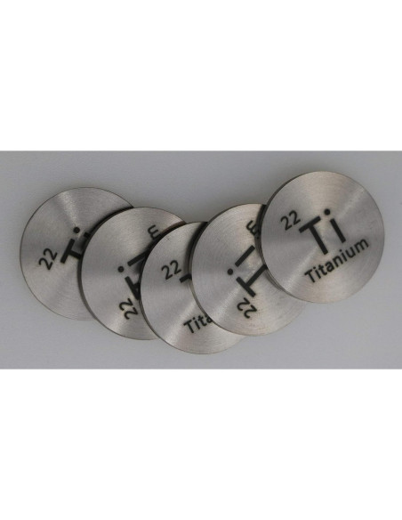Disco de Titanio Puro 24.26mm 99.7% para Experimentos