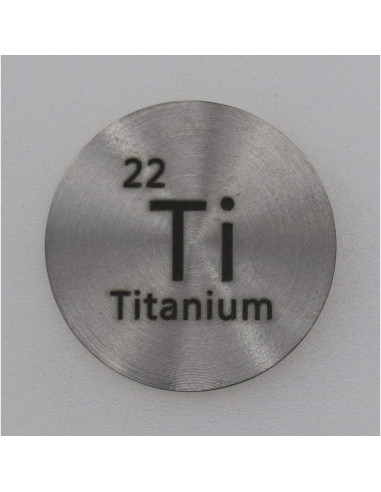 Disco de Titanio Puro 24.26mm 99.7% para Experimentos