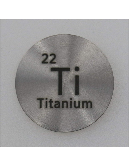 Disco de Titanio Puro 24.26mm 99.7% para Experimentos