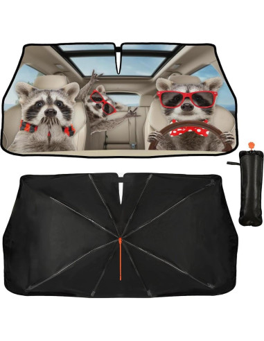 Paraguas para Parabrisas CHILL-TEK Raccoon 145x79cm Plegable