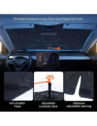 Paraguas para Parabrisas CHILL-TEK Raccoon 145x79cm Plegable