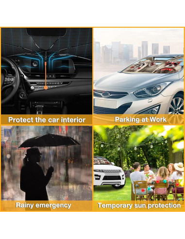 Paraguas para Parabrisas CHILL-TEK Raccoon 145x79cm Plegable