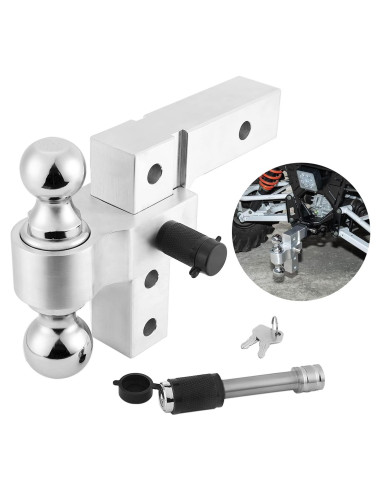 Enganche de Remolque Ajustable KEMIMOTO 6" Aluminio 2" y 2-5/16"