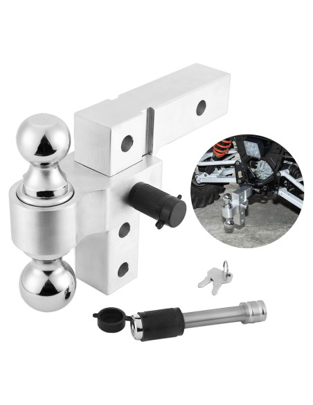 Enganche de Remolque Ajustable KEMIMOTO 6" Aluminio 2" y 2-5/16"