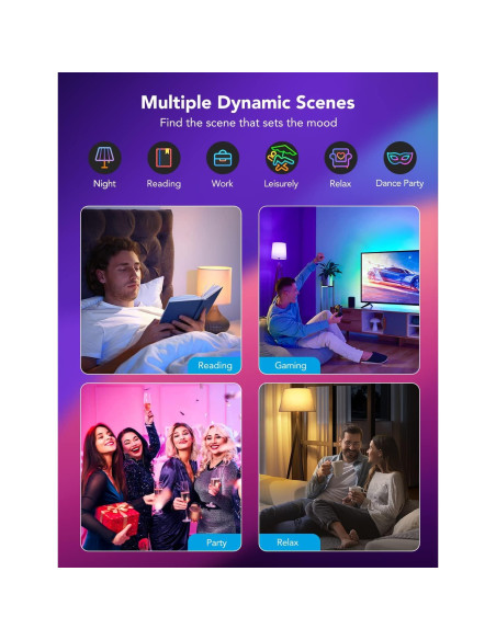 Bombillas Inteligentes Govee H6008 RGBWW, 800 Lúmenes, Paquete de 6