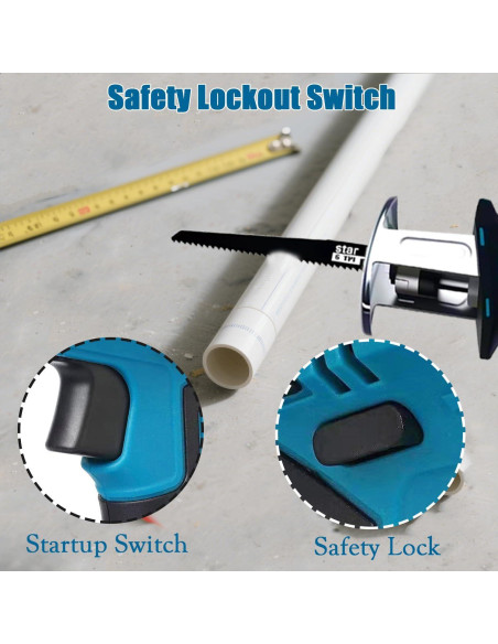 Sierra Recíproca Inalámbrica Yangtzone 18V 0-3000 RPM Azul