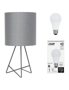 Lámpara de mesa Simple Designs LT2066-GOG-LB gris LED 60W