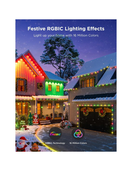 Luces LED de tira exterior Govee H703B 100 pies RGBIC IP65