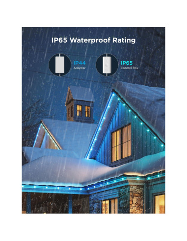 Luces LED de tira exterior Govee H703B 100 pies RGBIC IP65
