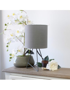 Lámpara de mesa Simple Designs LT2066-GOG-LB gris LED 60W 2