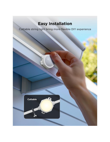 Luces LED de tira exterior Govee H703B 100 pies RGBIC IP65