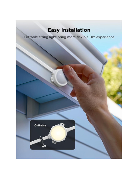 Luces LED de tira exterior Govee H703B 100 pies RGBIC IP65